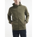 Craft Bluza z kapturem Core Soul Full Zip Hood (miękki materiał, z kieszeniami na zamek błyskawiczny) khaki zielony Mężczyźni