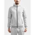 Craft Bluza z kapturem Core Soul Full Zip Hood (miękki materiał, z kieszeniami na zamek błyskawiczny) jasnoszary Mężczyźni