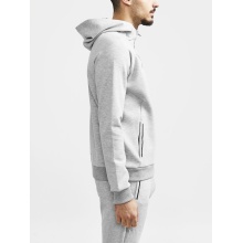 Craft Bluza z kapturem Core Soul Full Zip Hood (miękki materiał, z kieszeniami na zamek błyskawiczny) jasnoszary Mężczyźni