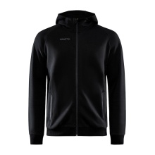 Craft Bluza z kapturem Core Soul Full Zip Hood (miękki materiał, z kieszeniami na zamek błyskawiczny) czarny Mężczyźni