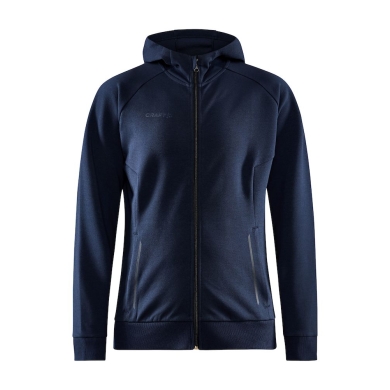 Craft Bluza z kapturem Core Soul Full Zip Hood (miękki materiał, z kieszeniami na zamek błyskawiczny) ciemnoniebieski Damska