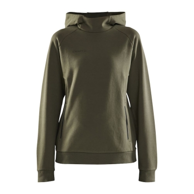 Craft Bluza z kapturem Hoodie Core Soul (komfortowy krój) khaki zielony Damska