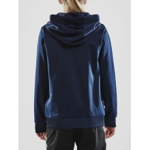 Craft Bluza z kapturem Hoodie Fullzip Pro Control granatowa/biała dla chłopców