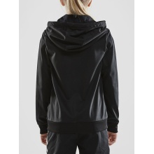 Craft Bluza z kapturem Hoodie Fullzip Pro Control czarny/biały dla chłopców