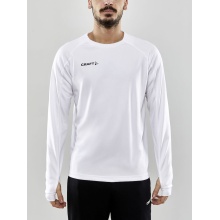 Craft Sportowa koszulka z długim rękawem Evolve Crew Neck - z materiału elastycznego - biała męska