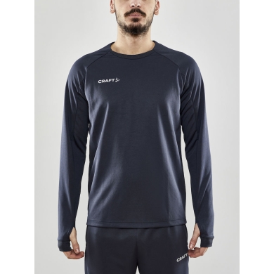 Craft Sportowa koszulka z długim rękawem Evolve Crew Neck - z materiału elastycznego - ciemnoszara męska