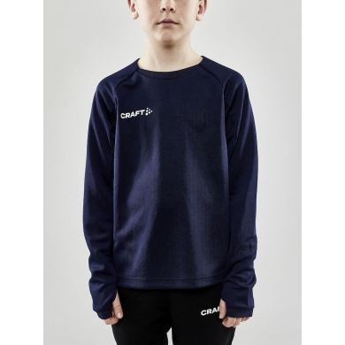 Craft Sportowa koszulka z długim rękawem Evolve Crew Neck - z materiału elastycznego - granatowa dla dzieci