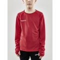 Craft Sportowa koszulka z długim rękawem Evolve Crew Neck - z materiału elastycznego - czerwony dziecięcy