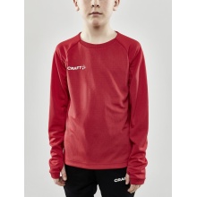 Craft Sportowa koszulka z długim rękawem Evolve Crew Neck - z materiału elastycznego - czerwony dziecięcy