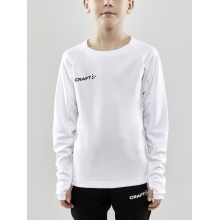 Craft Sportowa koszulka z długim rękawem Evolve Crew Neck - z materiału elastycznego - biały dziecięcy