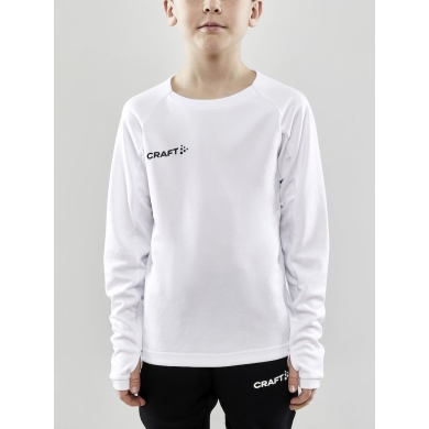 Craft Sportowa koszulka z długim rękawem Evolve Crew Neck - z materiału elastycznego - biały dziecięcy