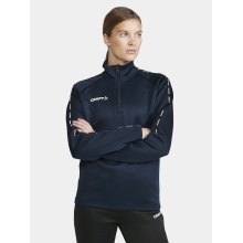 Craft Sportowa koszulka z długim rękawem Squad 2.0 Halfzip (ergonomiczny design, wysoka elastyczność) granatowa Damska