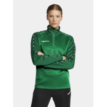 Craft Sportowa koszulka z długim rękawem Squad 2.0 Halfzip (ergonomiczny design, wysoka elastyczność) zielona damska