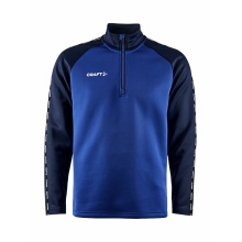 Craft Sportowa koszulka z długim rękawem Squad 2.0 Halfzip (ergonomiczny design, wysoka elastyczność) kobaltowa/nawigacyjna męska