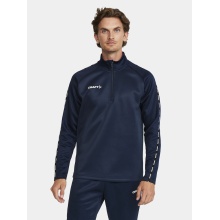 Craft Sportowa koszulka z długim rękawem Squad 2.0 Halfzip (ergonomiczny design, wysoka elastyczność) granatowa męska