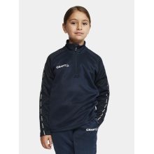 Craft Sportowa koszulka z długim rękawem Squad 2.0 Halfzip (ergonomiczny design, wysoka elastyczność) granatowa dziecięca