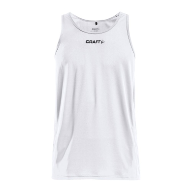 Craft Sport-Tank Rush Singlet (100% Poliester) bez rękawów biały męski