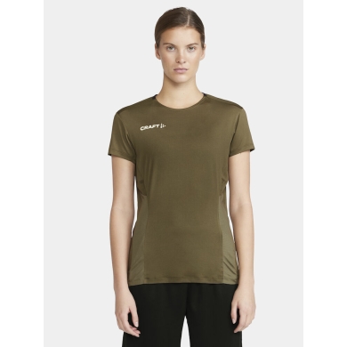 Craft Sport-Shirt Extend Jersey (recyklingowany poliester, wstawki z siateczki) khaki zielony damski