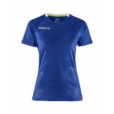 Craft Sport-Shirt (Koszulka) Premier Solid Jersey (z recyklingowanego poliestru, wysoka elastyczność) kobaltowy Damski