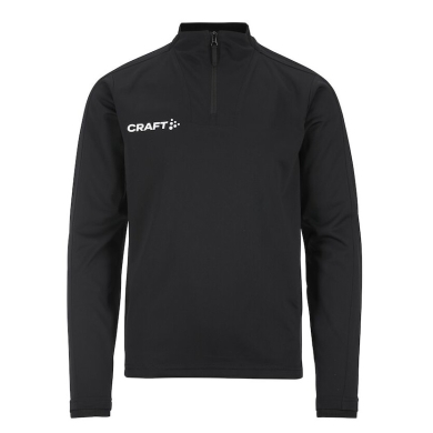 Craft Sportowa koszulka z długim rękawem Evolve 2.0 Halfzip (100% rec. poliester) czarna dziecięca