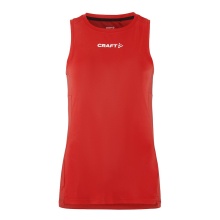 Craft Sport-Tank Rush 2.0 Singlet bez rękawów (100% rec. poliester) czerwony damski