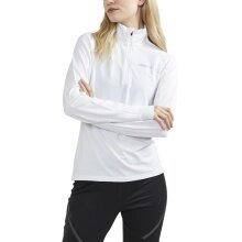 Koszulka sportowa z długim rękawem CORE Gain (midlayer, pół-zamek) biała damska