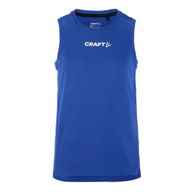 Craft Sport-Tank Rush 2.0 Singlet bez rękawów (100% rec. poliester) kobaltowy dziecięcy