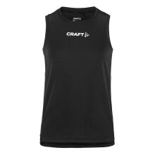 Craft Sport-Tank Rush 2.0 Singlet bez rękawów (100% rec. poliester) czarny dziecięcy