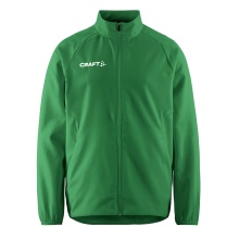 Craft Sportowa kurtka treningowa Rush 2.0 Full Zip (wysoka elastyczność) zielona dziecięca