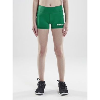 Craft Sport-Tight Squad Hotpants (materiał funkcjonalny, dopasowany) krótki zielony dziecięcy