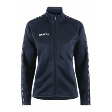 Craft Sportowa kurtka treningowa Squad 2.0 Full Zip (z kieszeniami bocznymi, elastyczny materiał funkcjonalny) granatowy Damska