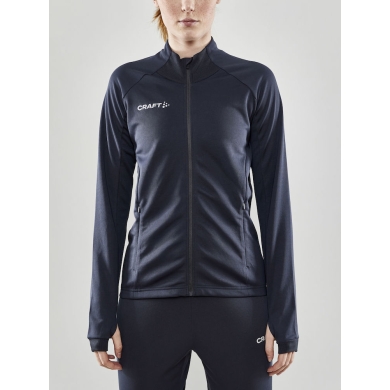 Craft Kurtka Treningowa Evolve Full Zip - wytrzymała kurtka Mid-Layer z materiału elastycznego - ciemnoszara Damska