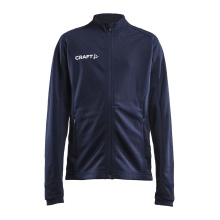 Craft Kurtka Treningowa Evolve Full Zip - wytrzymała kurtka Mid-Layer z materiału elastycznego - granatowa dla dzieci