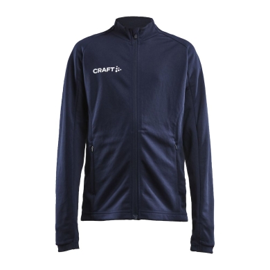 Craft Kurtka Treningowa Evolve Full Zip - wytrzymała kurtka Mid-Layer z materiału elastycznego - granatowa dla dzieci