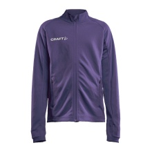 Craft Kurtka Treningowa Evolve Full Zip - wytrzymała kurtka Mid-Layer z materiału elastycznego - fioletowa dziecięca