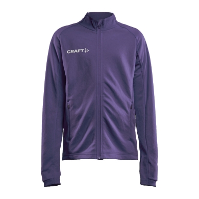 Craft Kurtka Treningowa Evolve Full Zip - wytrzymała kurtka Mid-Layer z materiału elastycznego - fioletowa dziecięca