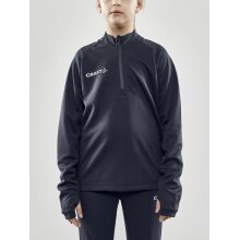 Craft Sportowa koszulka z długim rękawem Evolve Halfzip - wytrzymała, z materiału elastycznego - ciemnoszara dziecięca