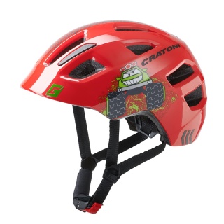 Kask rowerowy Cratoni Maxster dla dzieci czerwony Truck