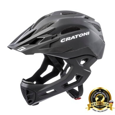 Kask C-Maniac (Pełna Ochrona) czarny mat