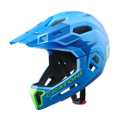 Kask Cratoni C-Maniac 2.0 MX (Pełna Ochrona) matowy niebiesko/lime