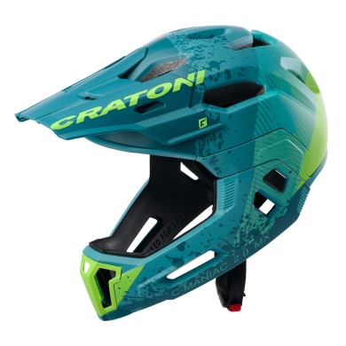 Kask Cratoni C-Maniac 2.0 MX (Pełna Ochrona) matowy petrol/zielony