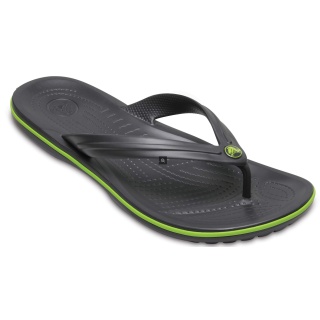 Crocs Klapki Crocband Flip grafit/limonka