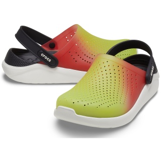 Crocs Sandale LiteRide Clog Color Dip żółty/czerwony Mężczyźni/Kobiety - 1 para