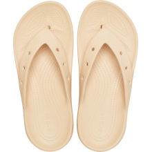 Crocs Klapki Classic Flip V2 (lekkie, pływające materiały Croslite) beżowo/brązowe - 1 para