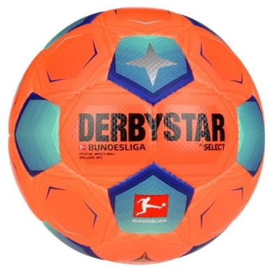 Derbystar Piłka nożna Bundesliga Brilliant APS v23 (oficjalna piłka meczowa sezonu 2023/2024) pomarańczowa/wielokolorowa