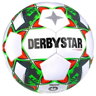 Derbystar Piłka Nożna Junior S-Light biało/zielono/czerwona