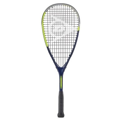 Dunlop Dziecięca rakieta do squasha Tristorm JR 25 (160g/wyważona na głowę) niebieska/szara/żółta - naciągnięta -