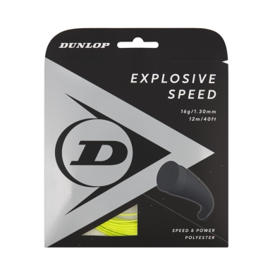 Dunlop Sznur tenisowy Explosive Speed (Trwałość+Moc) żółty 12m Zestaw