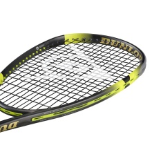 Dunlop Rakieta do squasha Sonic Core Ultimate (132g/z wyważeniem na rączkę) czarna/żółta - naciągnięta -