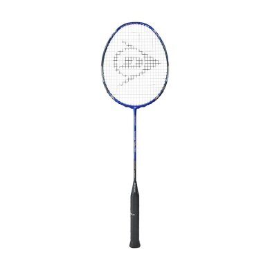 Dunlop Rakieta do badmintona Nanoblade Savage Woven Special Pro (wyważona/średnia/84g) niebieska - naciągnięta -